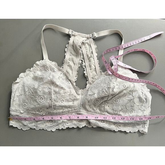 Womens Bralette Large Lace Stretch Padded Cups Racerback - Picture 6 of 7